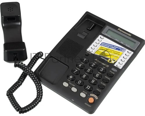 Телефон Panasonic KX-TS2365RUB (черный) {16-зн ЖКД, однокноп.набор 20 ном., автодозвон, спикерфон }