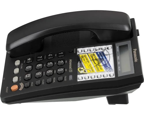 Телефон Panasonic KX-TS2365RUB (черный) {16-зн ЖКД, однокноп.набор 20 ном., автодозвон, спикерфон }