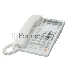 Телефон Panasonic KX-TS2365RUW (белый) {16-зн ЖКД, однокноп.набор 20 ном., автодозвон, спикерфон }