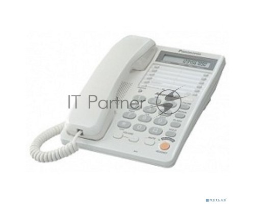 Телефон Panasonic KX-TS2365RUW (белый) {16-зн ЖКД, однокноп.набор 20 ном., автодозвон, спикерфон }