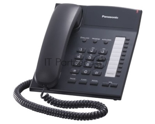 Телефон Panasonic KX-TS2382RUB (черный) {индикатор вызова,повторный набор последнего номера,4 уровня громкости звонка}