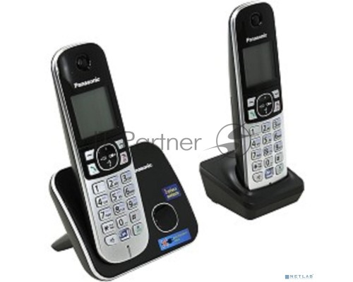 Телефон Panasonic KX-TG6812RU черный (труб. в компл.:2шт) АОН