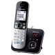 Телефон Panasonic KX-TG6821RUB  (черный) {Беспроводной DECT,автоответчик,определитель номера,телефонный справочник 120 зап.}