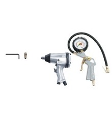 FUBAG Набор пневмоинструмента 2 предмета [120105]  {пневмогайковерт (158л/мин_312н/м_7000об/мин) + пневмопистолет для накачки шин с манометром}