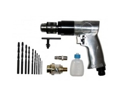 [Пневматическое оборудование] FUBAG DRS142/1800 Пневмодрель [100103] {142л/мин_6.3бар_1800об/мин_1.8кг)_реверс + набор_кейс}