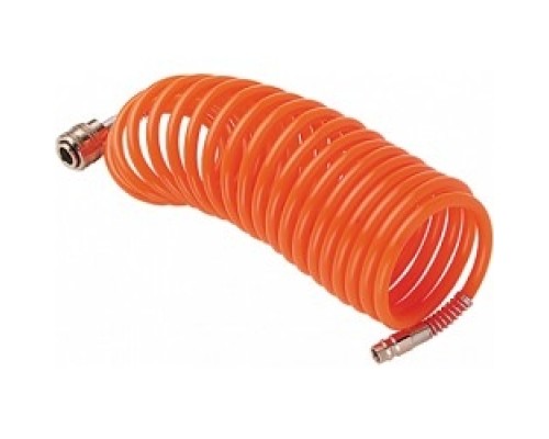 [Пневматическое оборудование] FUBAG Шланг спиральный [170300] {с фитингами рапид_полиуретан_15бар_6х10мм_5м}