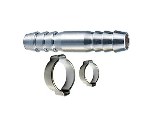 [Пневматическое оборудование] FUBAG Переходник 6мм елочка на елочку с 2- мя обжимными кольцами 6х11мм [180390]