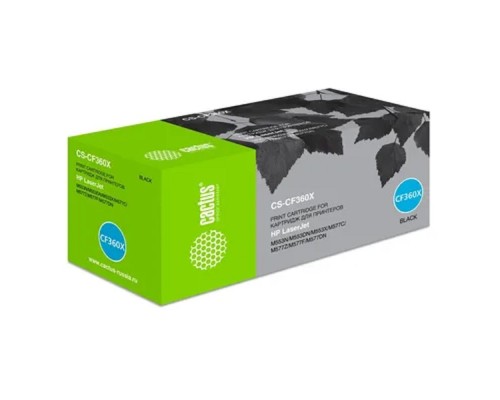 [расходные материалы] CACTUS CF360X Тонер Картридж Cactus CS-CF360X черный для HP CLJ M552dn/M553dn/M553N/M553x (12500стр.)