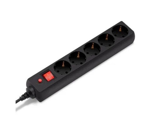 [Сетевые фильтры] BURO Сетевой фильтр, 5 розеток, 10 метров, (500SH-10-B), черный (коробка) {992303}