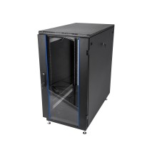 ЦМО Шкаф телекоммуникационный напольный 18U (600x600) дверь стекло, цвет чёрный (ШТК-М-18.6.6-1ААА-9005) (2 коробки)