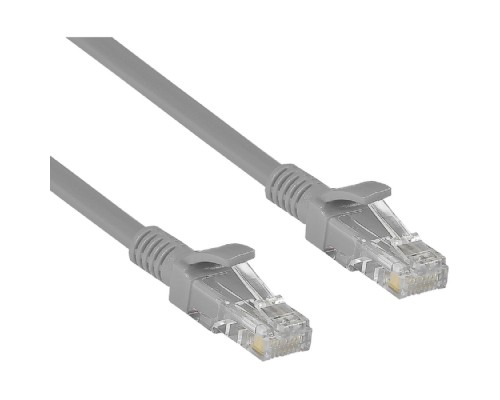 [Коммутационный шнур] Exegate EX138961RUS Патч-корд UTP-RJ45-RJ45-5e-1M-GY, UTP, cat.5e, 1м, серый