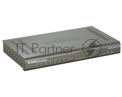 Интернет-телефония D-Link DVG-5008SG/A1A Голосовой шлюз с 8 FXS-портами, 1 WAN-портом 10/100/1000Base-T и 4 LAN-портами 10/1000Base-T