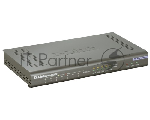 Интернет-телефония D-Link DVG-5008SG/A1A Голосовой шлюз с 8 FXS-портами, 1 WAN-портом 10/100/1000Base-T и 4 LAN-портами 10/1000Base-T