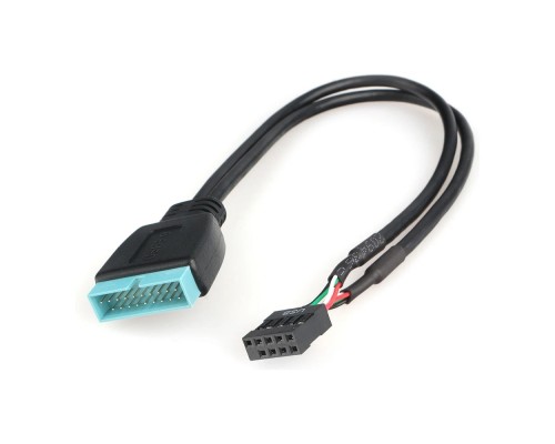 [кабели] Cablexpert Внутренний USB2 - USB3 кабель, 9pin/19pin, 0.3m (CC-U3U2-01)