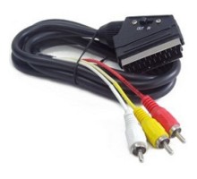 Кабель аудио/видео Gembird, SCART / 3xRCA, с переключателем направления сигнала, 1.8м (CCV-519-001)
