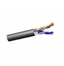 Rexant (01-0124) Кабель витая пара F/UTP, CAT 5e, PE, 2PR, 24AWG, OUTDOOR, SOLID, черный, 305м
