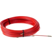 Протяжка кабельная (мини УЗК в бухте), стеклопруток, d=3,5мм, 100м КРАСНАЯ (47-1100)