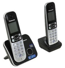 Panasonic KX-TG6812RUB Радиотелефон черный (2 трубки с ЖК диспл., DECT)