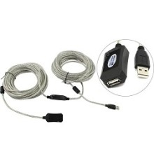 Aopen/Qust Кабель-адаптер USB2.0-repeater, удлинительный активный <Am-->Af> 20м (ACU823-20M) [6938510851345]
