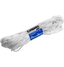 Шнур хозяйственный СИБИН, полиэфирный, длина 25 м, диаметр - 3мм [50263]