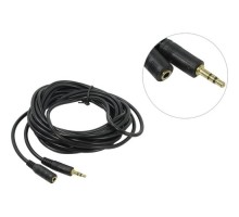 Exegate EX205310RUS Удлинитель звуковой (3.5mm Jack M - 3.5mm Jack F) 5м Exegate, позолоченные разъемы