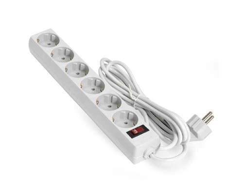 [Сетевой фильтр] Exegate EX221230RUS Сетевой фильтр Exegate SP-6-3W (6 розеток, 3м, евровилка, белый)