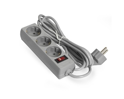[Сетевой фильтр] Exegate EX221177RUS Сетевой фильтр Exegate SP-3-1.8G (3 розетки, 1.8м, евровилка, серый)