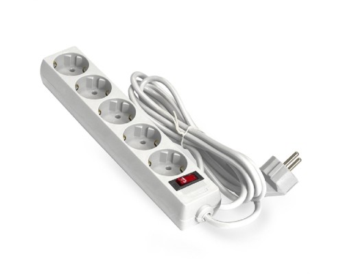 [Сетевой фильтр] Exegate EX221190RUS Сетевой фильтр Exegate SP-5-5W (5 розеток, 5м, евровилка, белый)