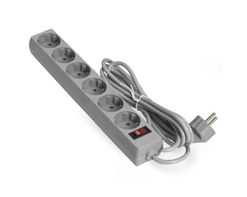 [Сетевой фильтр] Exegate EX119388RUS Сетевой фильтр Exegate SP-6-1.8G (6 розеток, 1.8м, евровилка, серый)