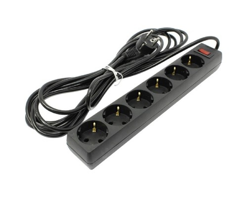 [Сетевой фильтр] Exegate EX119395RUS Сетевой фильтр Exegate SP-6-5B (6 розеток, 5м, евровилка, черный)