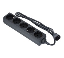 Exegate EX221200RUS Сетевой фильтр Exegate SPU-5-0.5B (5 розеток, 0.5м, UPS вилка, черный)