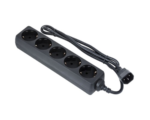 [Сетевой фильтр] Exegate EX221200RUS Сетевой фильтр Exegate SPU-5-0.5B (5 розеток, 0.5м, UPS вилка, черный)