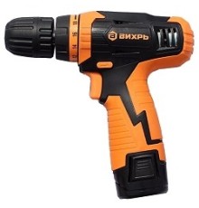 ВИХРЬ ДА-12Л-2к Дрель-шуруповерт аккумуляторная [72/14/7] { 12 В,  LI-ION, 1,3 Ач, 20Нм, дерево/металл 16мм/10мм, кейс, 2 акк }