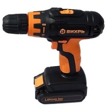 ВИХРЬ ДА-18Л-2к Дрель-шуруповерт аккумуляторная [72/14/9] { 14.4 В,  LI-ION, 1,3 Ач, 28Нм, дерево/металл 28мм/12мм, кейс, 2 акк }