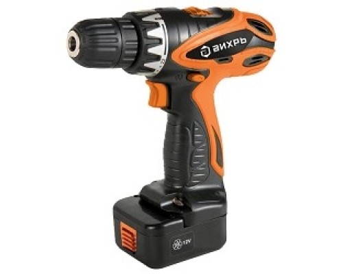 [Дрель, Шуруповерт] ВИХРЬ ДА-12-1 Дрель-шуруповерт аккумуляторная  [72/14/11] { 12 В,  NiCd, 1,3 Ач, 24 Нм, 1 скорость, дерево/металл 18мм/8мм, коробка, 1 акк }