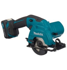 Makita HS301DWAE Пила дисковая аккумуляторная [HS301DWAE] {10.8В,2х2Ач Li-ion(слайдер),1500об\м,диск-ф85мм,рез-25.5мм,1.6кг,чем}