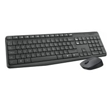 920-007948 Logitech Клавиатура + мышь MK235 GREY USB оригинальная заводская гравировка RU/LAT