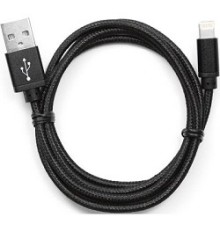 Gembird Кабель USB 2.0 Cablexpert CC-ApUSB2bk1m, AM/Lightning 8P, 1м, нейлоновая оплетка, алюминиевые разъемы, черный, пакет