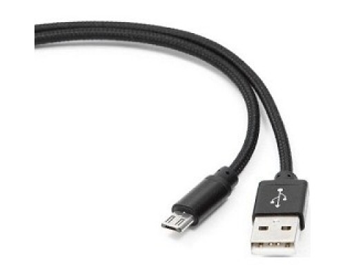 [кабели] Gembird Кабель USB 2.0 Cablexpert CC-mUSB2bk1m, AM/microBM 5P, 1м, нейлоновая оплетка, алюминиевые разъемы, черный, пакет