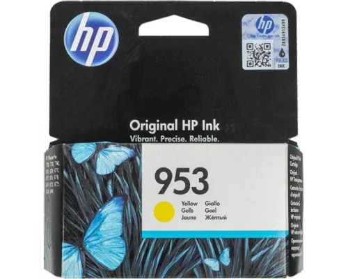[Расходные материалы] HP F6U14AE Картридж струйный №953 желтый {OJP 8710/8720/8730/8210 (630стр.)}