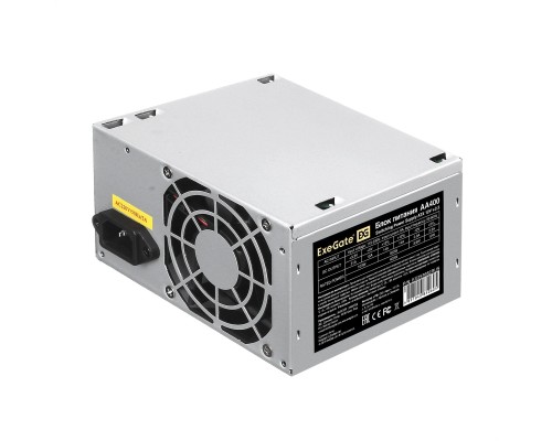 [Блок питания] Exegate EX253682RUS /256672 Блок питания 400W Exegate AA400, ATX, 8cm fan, 24+4pin, 2*SATA, 1*IDE