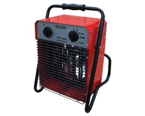 [Тепловые пушки] Ресанта ТЭП-3000 [67/1/2] Тепловая электрическая пушка { квадратная, 220В, вентилятор/1500/3000 Вт, 6,1 кг }