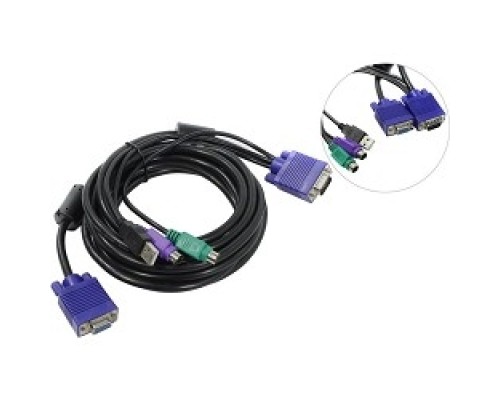 [Переключатель] ProCase [CE0500] Кабель 5.0м PS/2 + USB для KVM переключателей Procase  серии Е