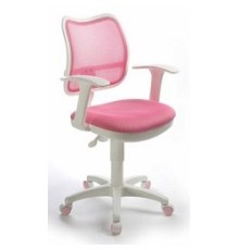 Бюрократ CH-W797/PK/TW-13A кресло (спинка сетка розовый сиденье розовый TW-13A колеса белый/розовый) [664135]
