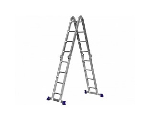 [Лестницы, стремянки] СИБИН Лестница-трансформер алюминиевая, 4х4  [38852] 
