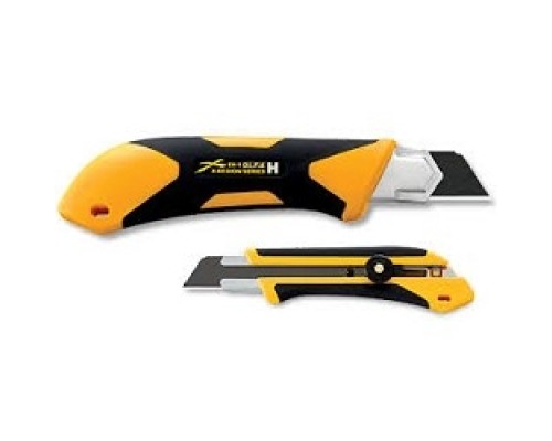 [Штукатурно -малярный инструмент] Нож OLFA с выдвижным лезвием, двухкомпонентный корпус, трещоточный фиксатор, 25мм [OL-XH-1]