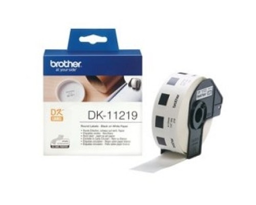 [Расходные материалы] Brother DK11219 Адресные наклейки {(диаметр 12 мм), 1200 шт}