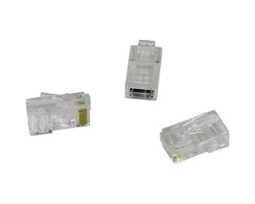 [Коннектор] Exegate EX158091RUS Коннектор RJ-45 Кат.5 (V) (8P8C) Exegate под одножильный кабель, золотое напыление (100шт)