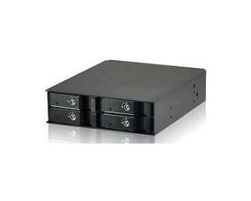 [Опция к серверу] Procase G2-104-SAS12-BK {Hot-swap корзина 4 SATA3/SAS 12G,черный,с замком,hotswap mobie rack 2,5