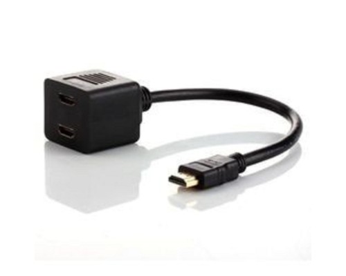 [Переходник] Rexant (17-6832) ПЕРЕХОДНИК шт.HDMI - 2гн.HDMI (провод) GOLD 